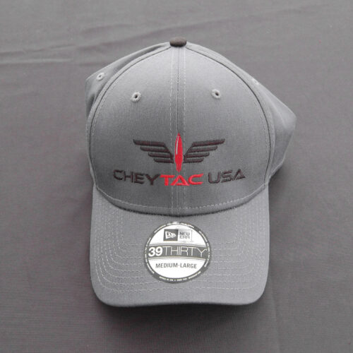 CheyTac Stretch Fit Hat | Grey | Black/Red Logo