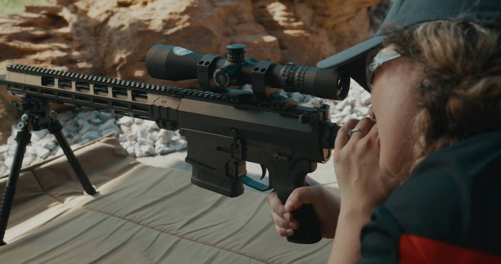 precision long range rifle and sniper at the range